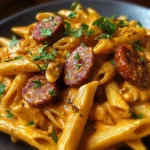 Creamy Sweet Chili Cajun Sausage And Cheddar Penne