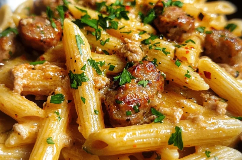 Creamy Sweet Chili Honey Garlic Sausage Pasta