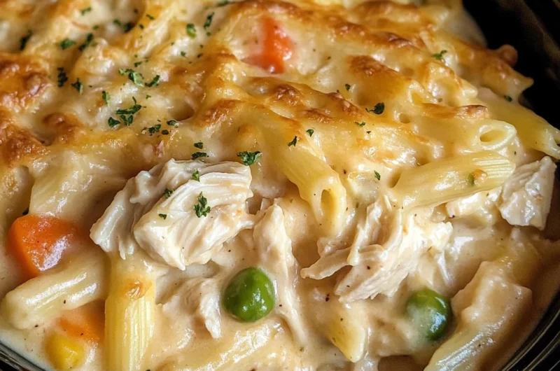 Crock Pot Chicken Pot Pie Pasta
