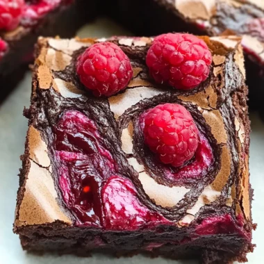 Decadent Raspberry Swirl Brownies