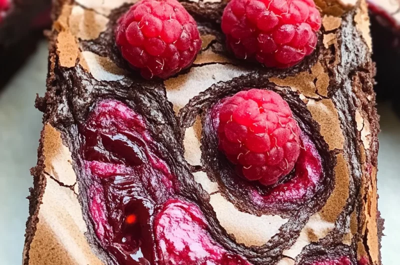 Decadent Raspberry Swirl Brownies