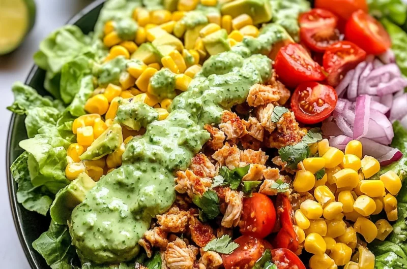 Easy Cilantro Lime Chicken Taco Salad