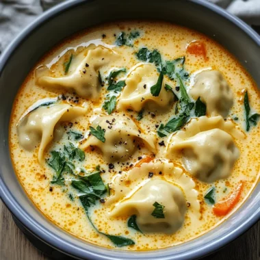 Easy Thai Coconut Curry Dumpling Soup