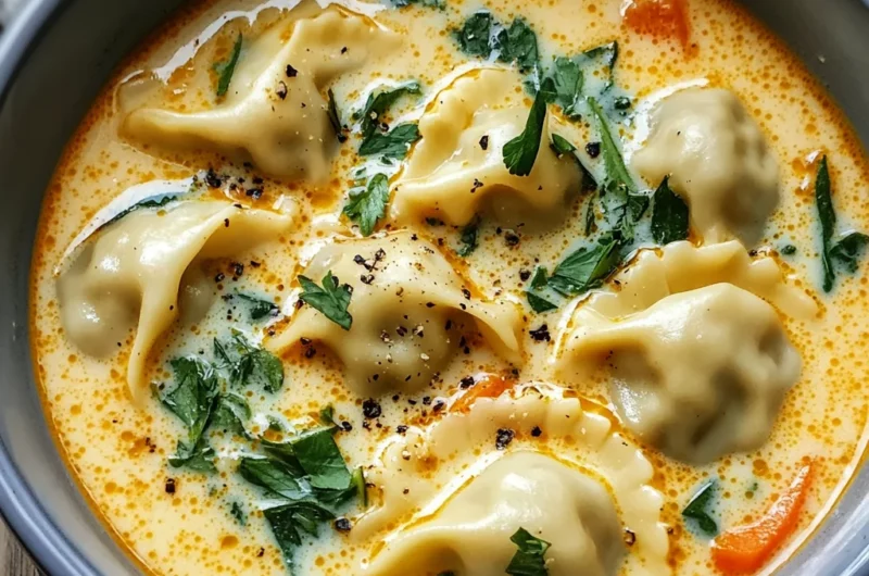 Easy Thai Coconut Curry Dumpling Soup