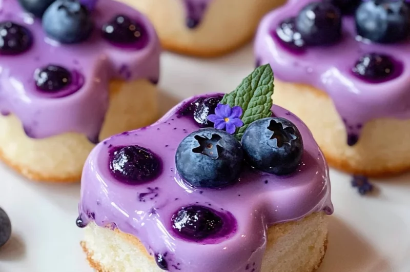 Mini Lavender Blueberry Cakes