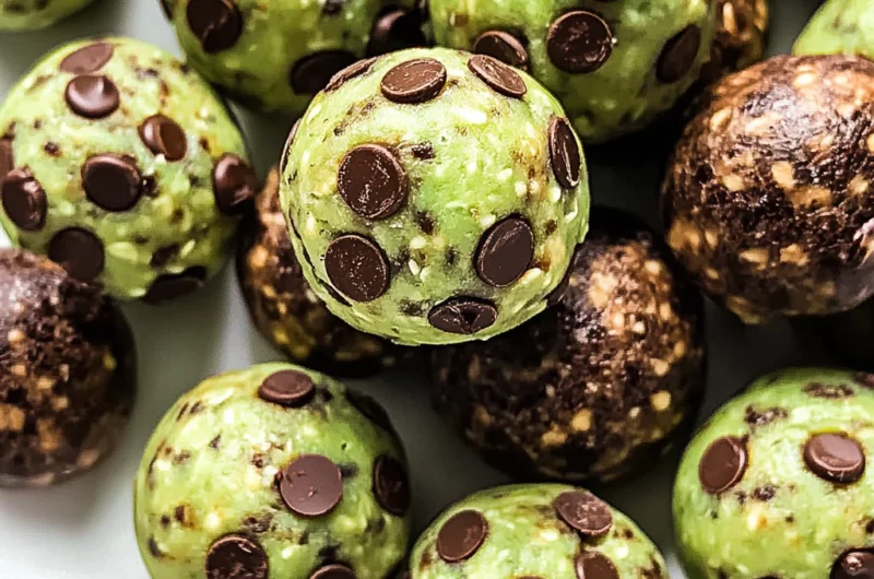 Mint Chocolate Chip Protein Balls