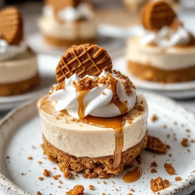 No Bake Mini Biscoff Cheesecakes
