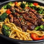 One-Pan Honey Garlic Steak and Pasta