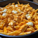 One-Pot Honey Butter Buffalo Chicken & Mozzarella Pasta