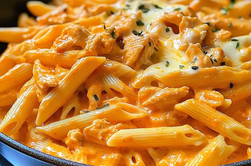One-Pot Sweet Heat Buffalo Chicken Pasta