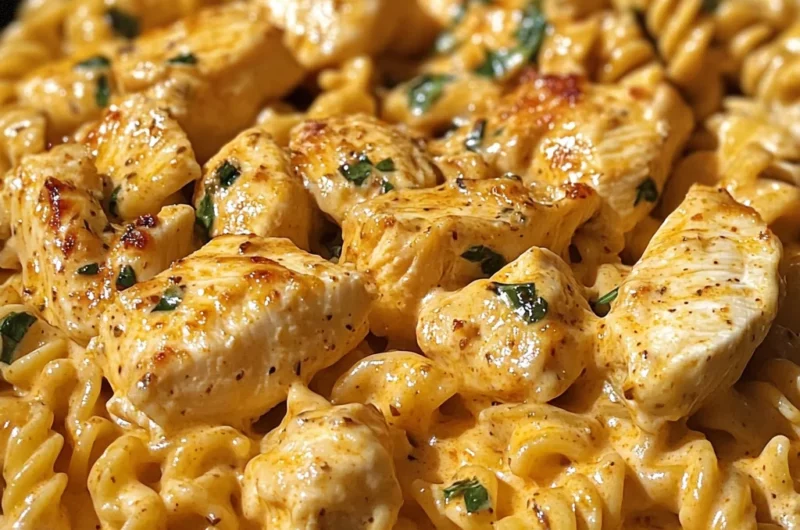 One-Skillet Creamy Spicy Ranch Chicken & Pasta