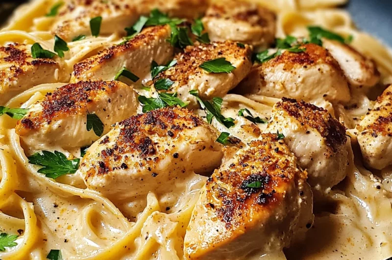 One-Skillet Spicy Cajun Chicken Alfredo