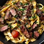 One Pot Bold Garlic Butter Cajun Steak Pasta