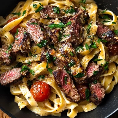One Pot Bold Garlic Butter Cajun Steak Pasta