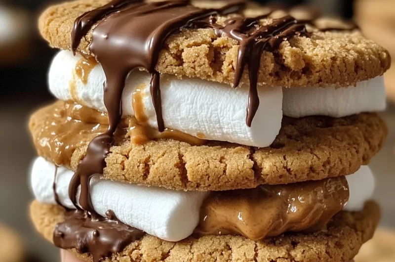 Peanut Butter S’mores Sandwich Cookies
