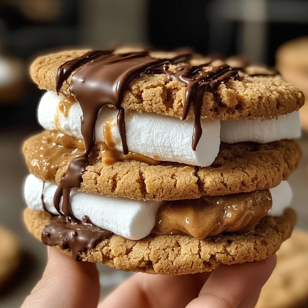 Peanut Butter S’mores Sandwich Cookies