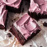 Red Wine Brownies with "Buttercream" Wine Frosting