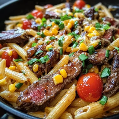 Smoky BBQ Ranch Steak Pasta Skillet