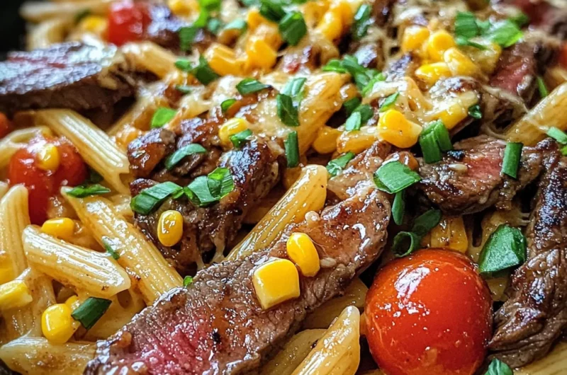 Smoky BBQ Ranch Steak Pasta Skillet