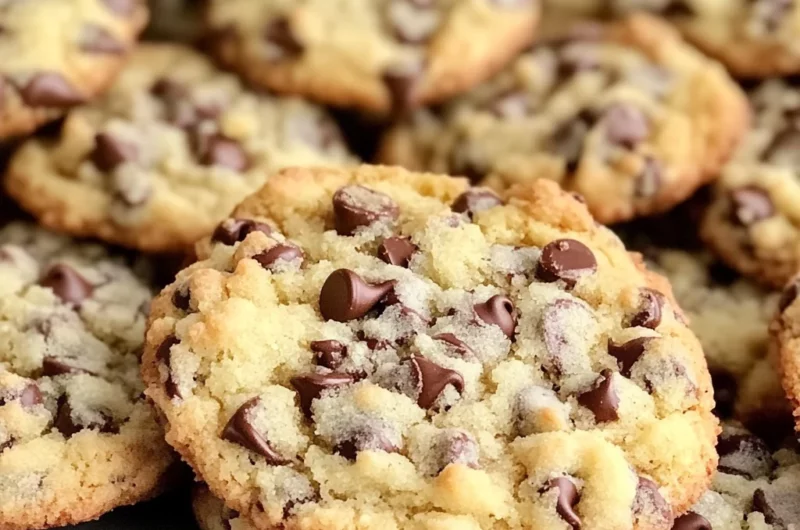 Sweet Chocolate Chip and Toffee Shortbread Cookies