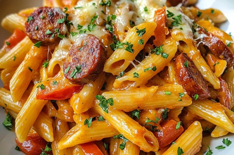 Sweet and Smoky Honey BBQ Sausage Pasta