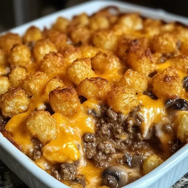 Tater Tot Casserole with Ground Beef