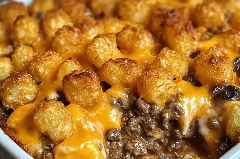 Tater Tot Casserole with Ground Beef