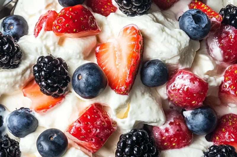 Triple Berry Cheesecake Fruit Salad