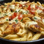 Ultimate Cajun Mozzarella Chicken Ranch Pasta