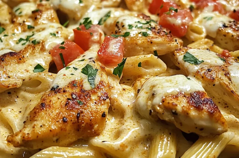 Ultimate Cajun Mozzarella Chicken Ranch Pasta