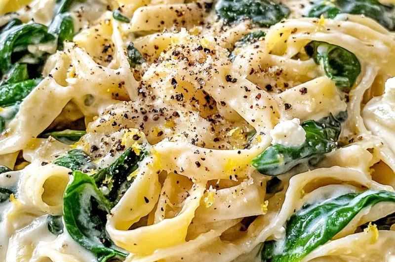 45 Easy Pasta Recipes: Lemon Spinach Pasta