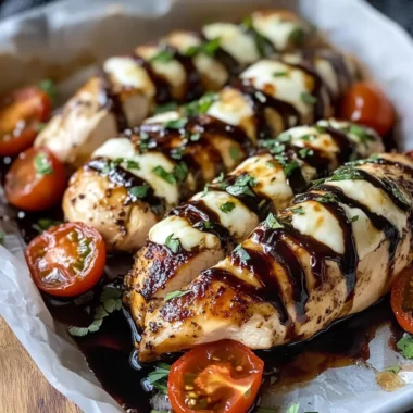 Balsamic Baked Chicken Breast with Mozzarella Cheese: A Cozy Italian-Inspired Classic