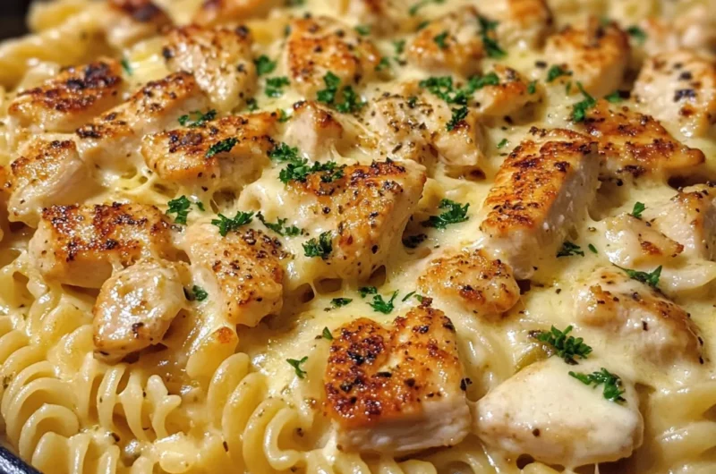Cheesy Chicken Pasta Skillet