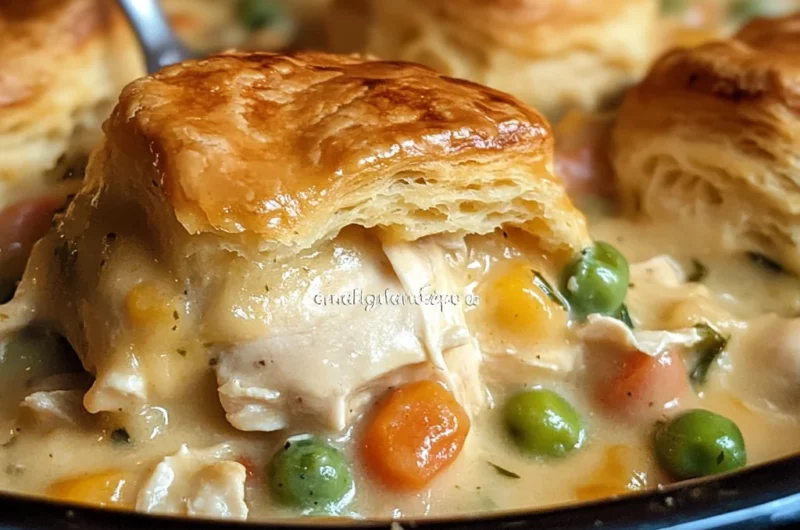 Chicken Pot Pie with Biscuits