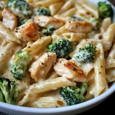 Chicken and Broccoli Penne Alfredo