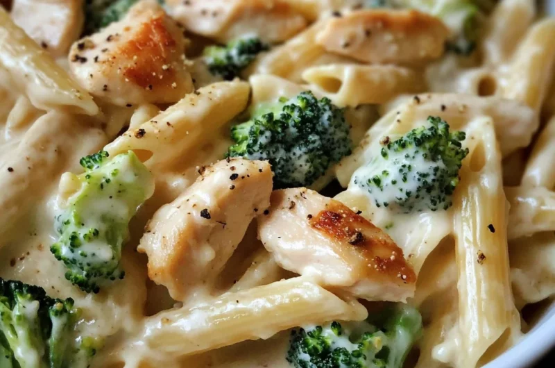 Chicken and Broccoli Penne Alfredo