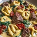 Creamy Tuscan Spinach & Steak Bites Tortellini