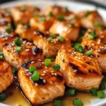 Crispy Air Fryer Honey Garlic Salmon Bites (20-Minutes)