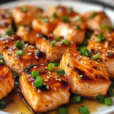Crispy Air Fryer Honey Garlic Salmon Bites (20-Minutes)
