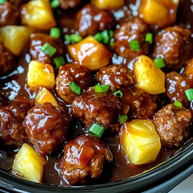 Crockpot Hawaiian Meatballs