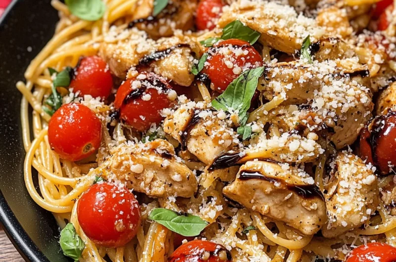 Easy Bruschetta Chicken Pasta Recipe