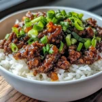 Easy Korean Ground Beef Bowl Recipe with Ginger Soy Sauce for Quick Dinners