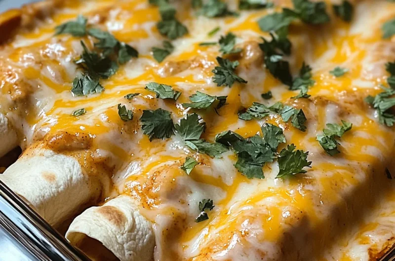 Easy Queso Chicken Enchiladas