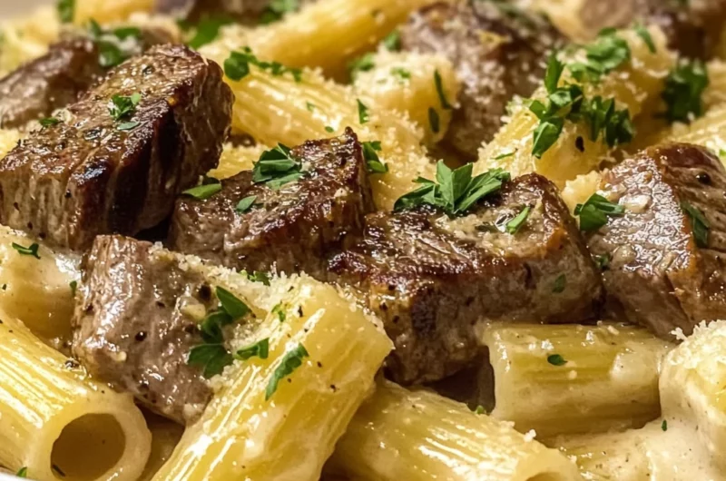 Garlic Butter Steak Rigatoni (Easy & Creamy Family Favorite)