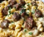 Garlic Butter Steak Rotini in Five-Cheese Cream Sauce