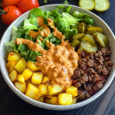 Gesunde Burger Bowl