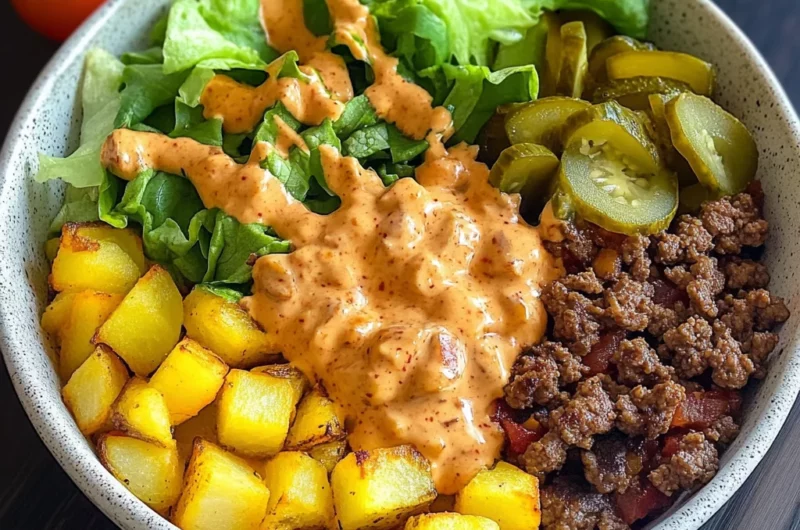 Gesunde Burger Bowl