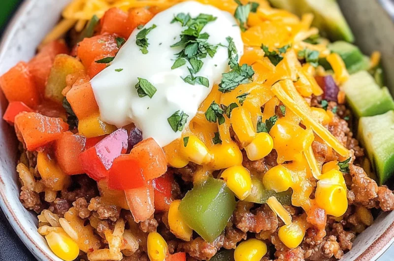 Ground Beef Burrito Bowl