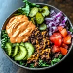 Healthy Burger Bowls with Special Sauce