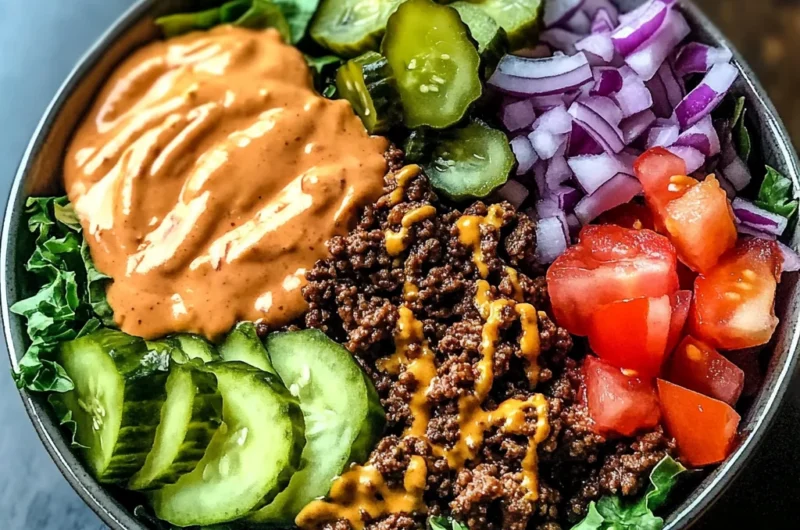 Healthy Burger Bowls with Special Sauce